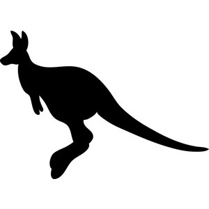 Kangaroo clipart silhouette