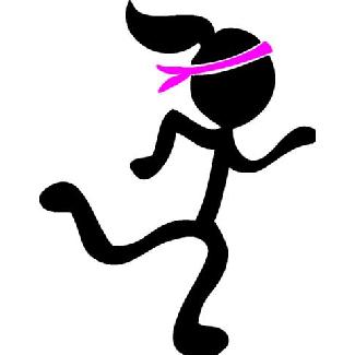 5k Runner Girl Clipart