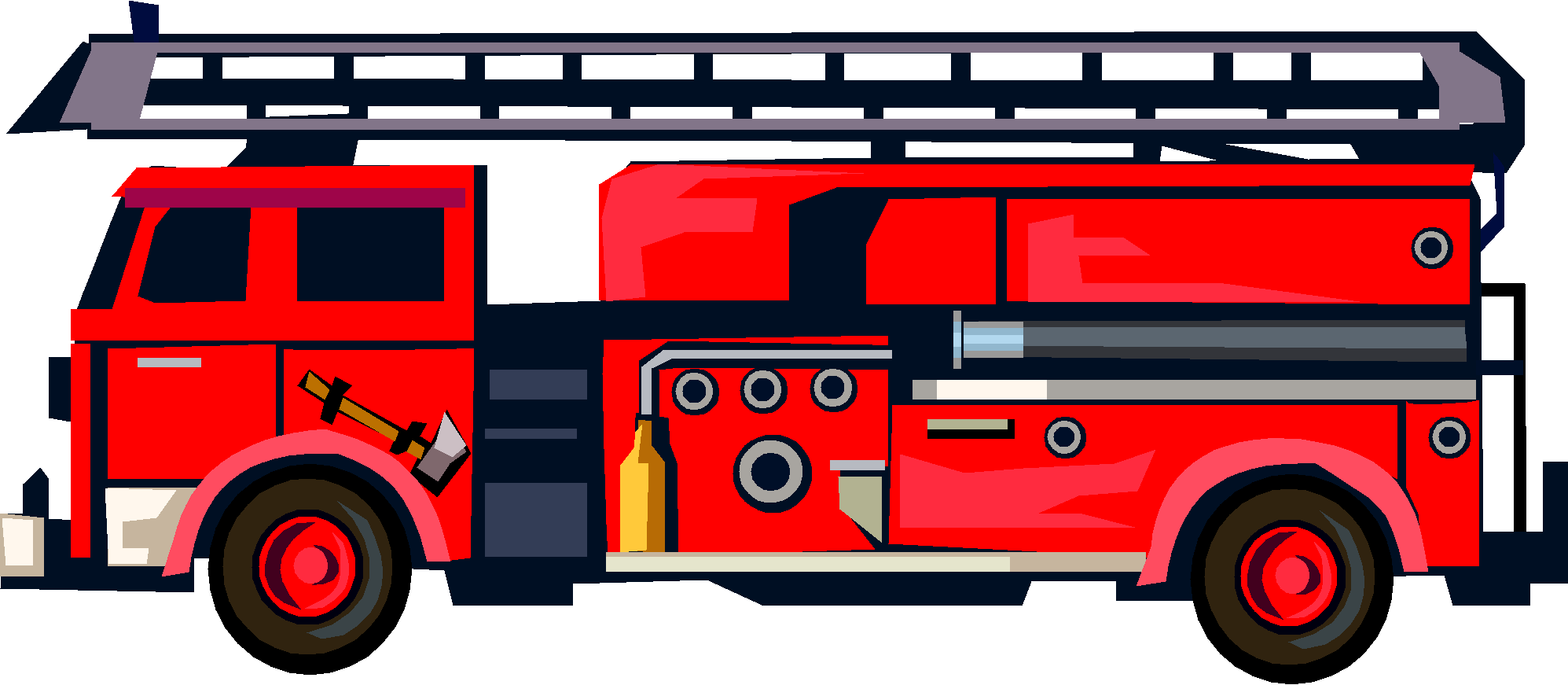 Fire truck vector clipart