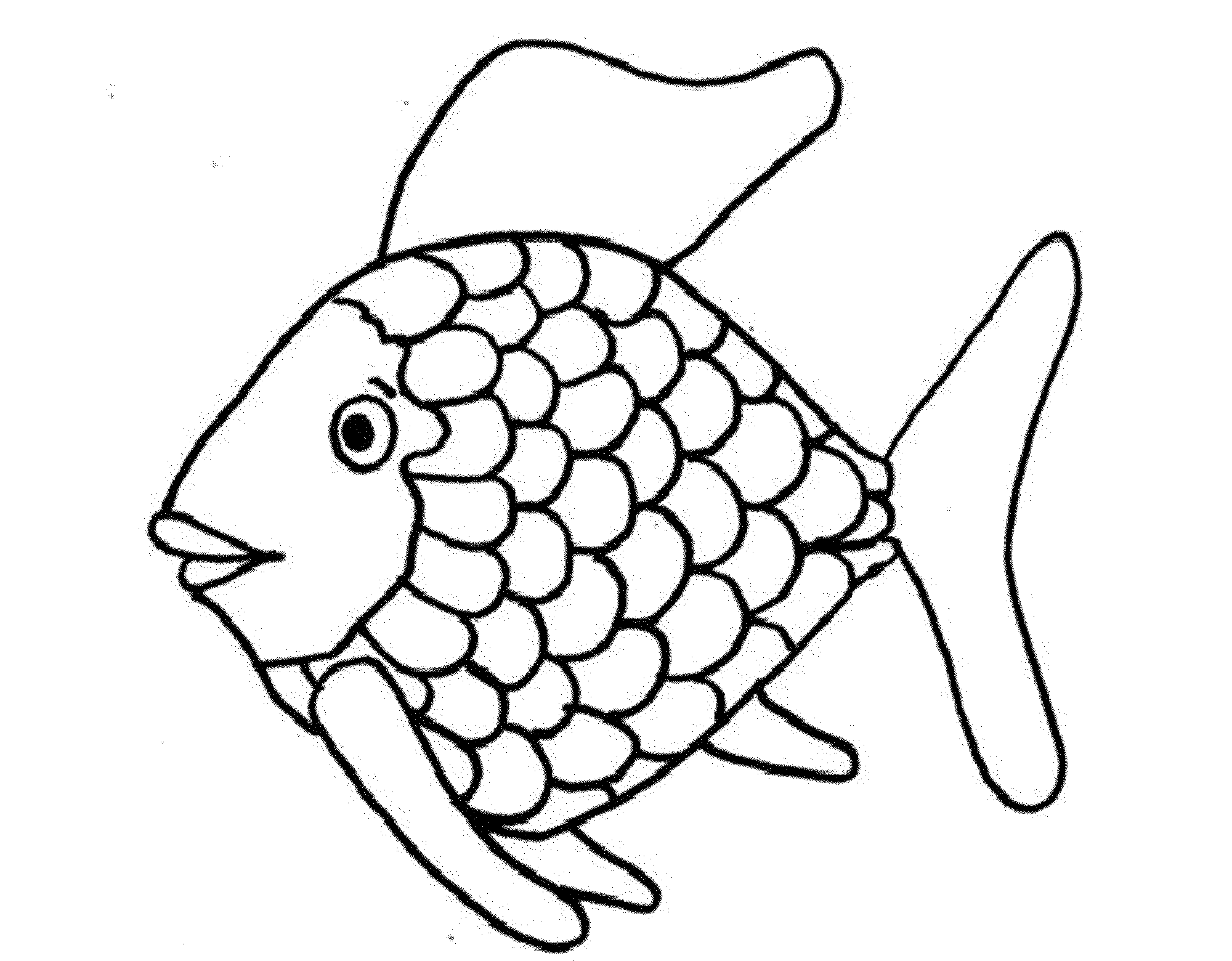 Rainbow Fish Printable Coloring Page - AZ Coloring Pages