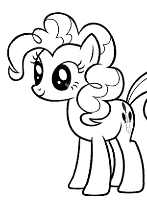 My Little Pony Pinkie Pie coloring pages for kids printable free