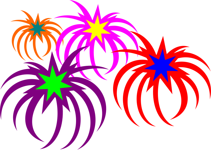 Cartoon Fireworks Clipart