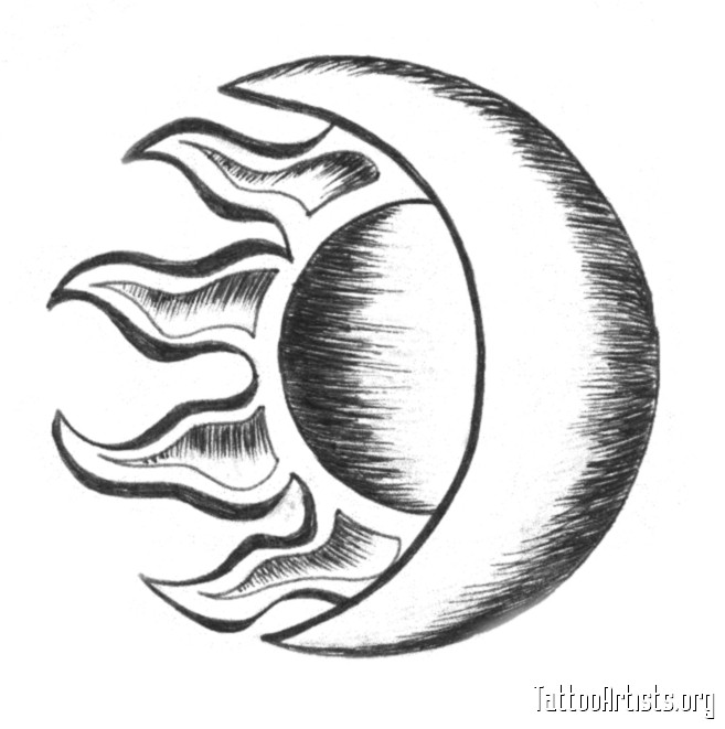 Lovely Moon And Sun Tattoo Designs | Fresh 2017 Tattoos Ideas