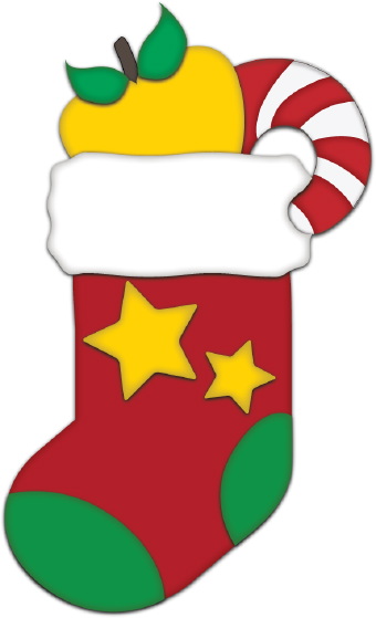 Red christmas stocking clipart