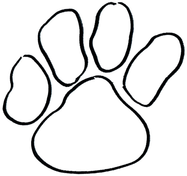 Dog Paw Print Outline