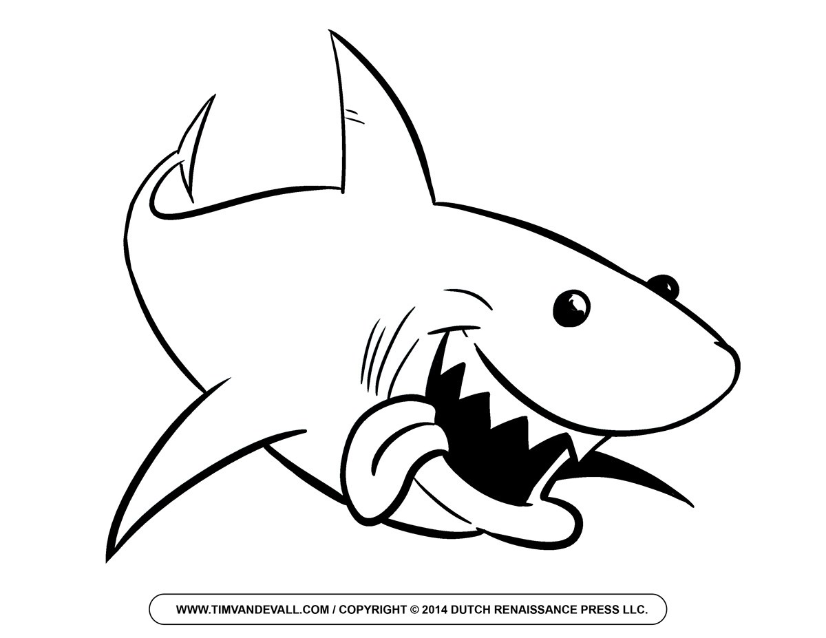 Coloring Pages Sharks. then you excited when coloring happy ...