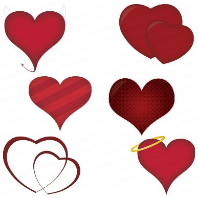 valentine hearts clip art | in design art and craft