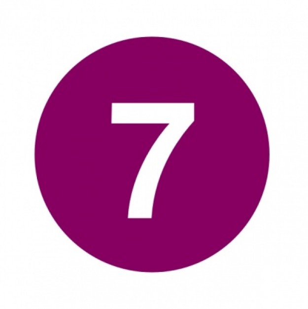 Number 7 purple circle clip art | Download free Vector