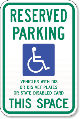 Wisconsin Handicapped Parking Sign