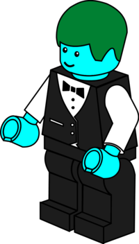 LEGO town waiter - vector Clip Art