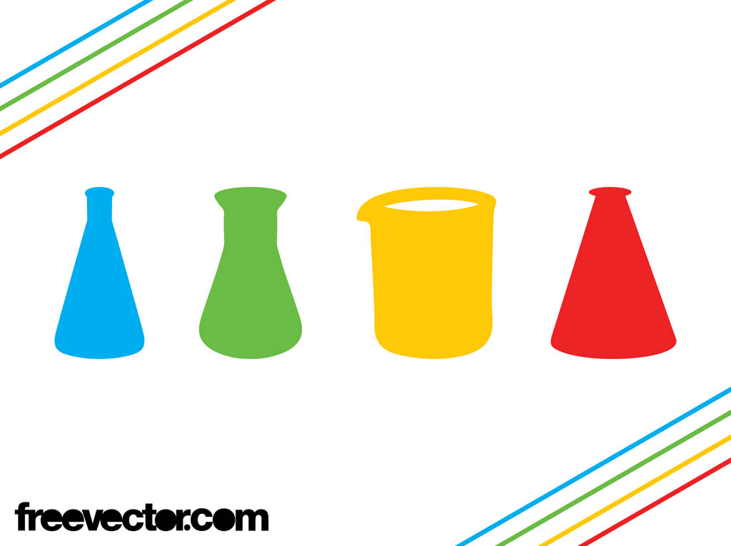 Chemistry Flasks Icons Vector Art & Graphics | freevector.com