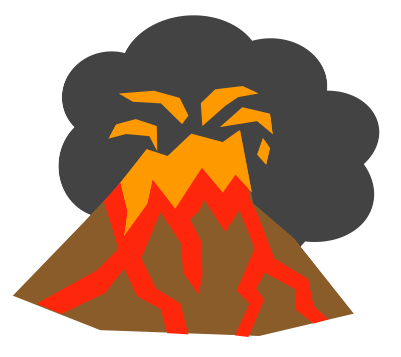 Clip Art Volcano Erupting Clipart