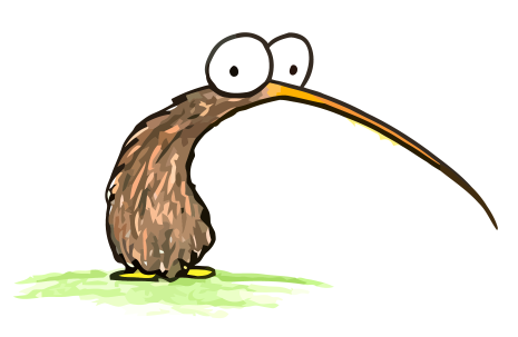 Cute Kiwi Bird Drawing - ClipArt Best