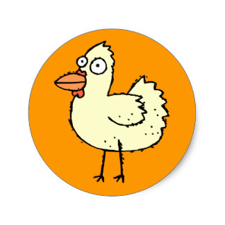 Cartoon Chicken Stickers | Zazzle