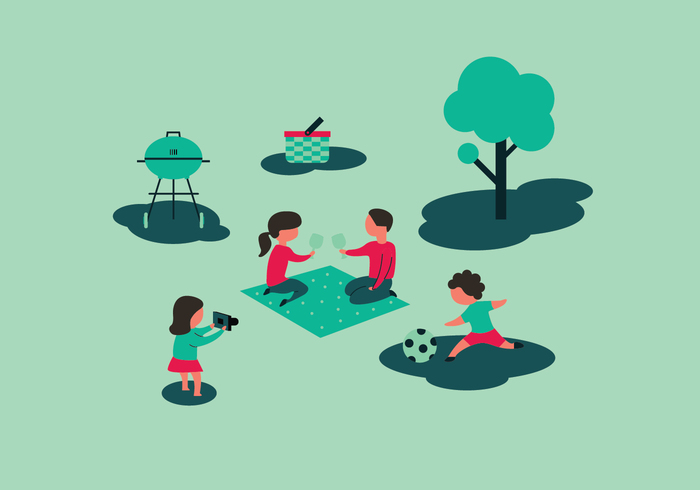 Family Picnic Illustrations - Download Free Vector Art, Stock ...