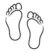 Bare Feet Walking Clipart