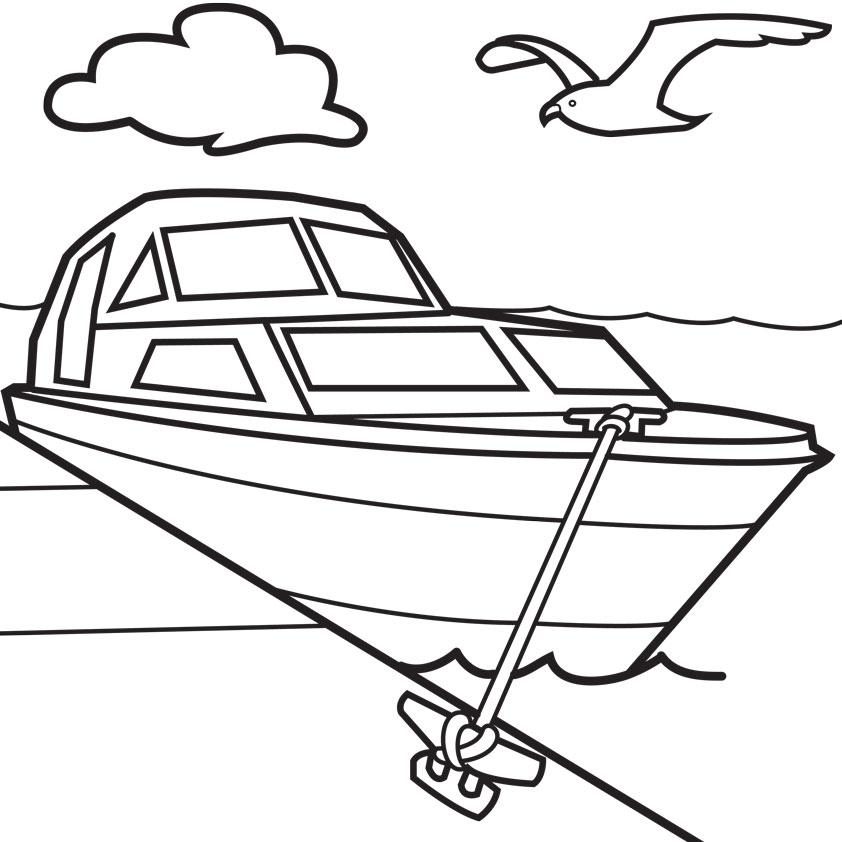 Boat coloring pages to download and print for free