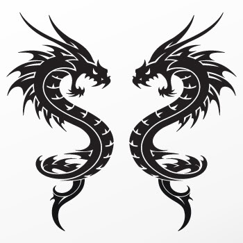 Tribal Tattoo Design Decal Sticker Dragon Art WRSW9