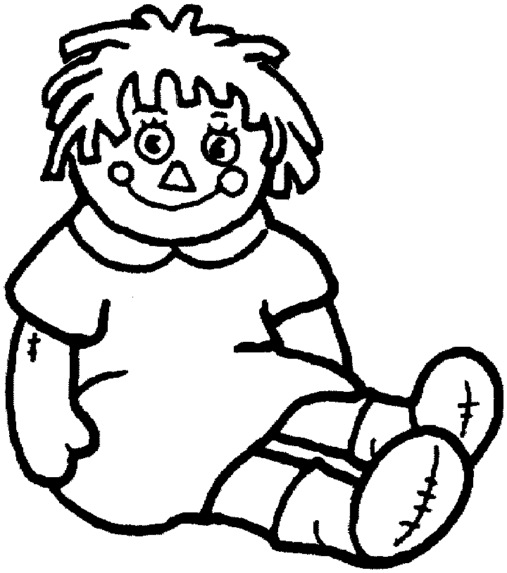 Learn Free Coloring Pages Of Doll Outline, Writing Doll Coloring ...