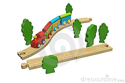 Wooden train clipart