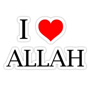 I LOVE ALLAH" Stickers by pharmacist89 | Redbubble