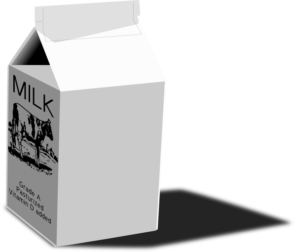 Milk Carton clip art - vector clip art online, royalty free