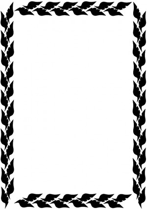 Border BW Leaf Vector clip art - Free vector for free download ...