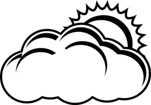Cloudy Bw Clip Art - vector clip art online, royalty ...