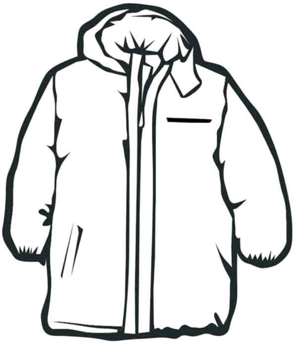 Clothes And Other Gear In The Snow Coloring Pages