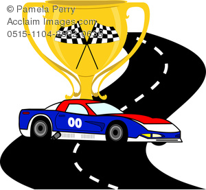 Race car trophy clipart