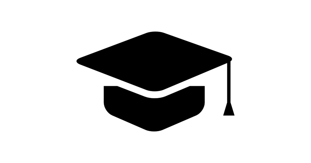 Graduation hat front view - Free education icons