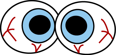 Scared eyes clipart