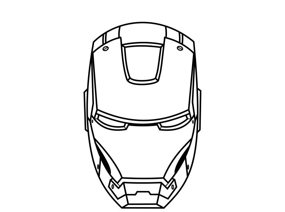iron man helmet vector