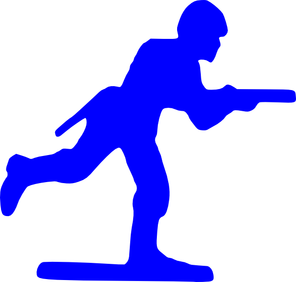 Blue Toy Soldier Clip Art - vector clip art online ...