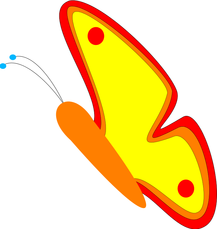 Flying Butterfly Clipart - Free Clipart Images