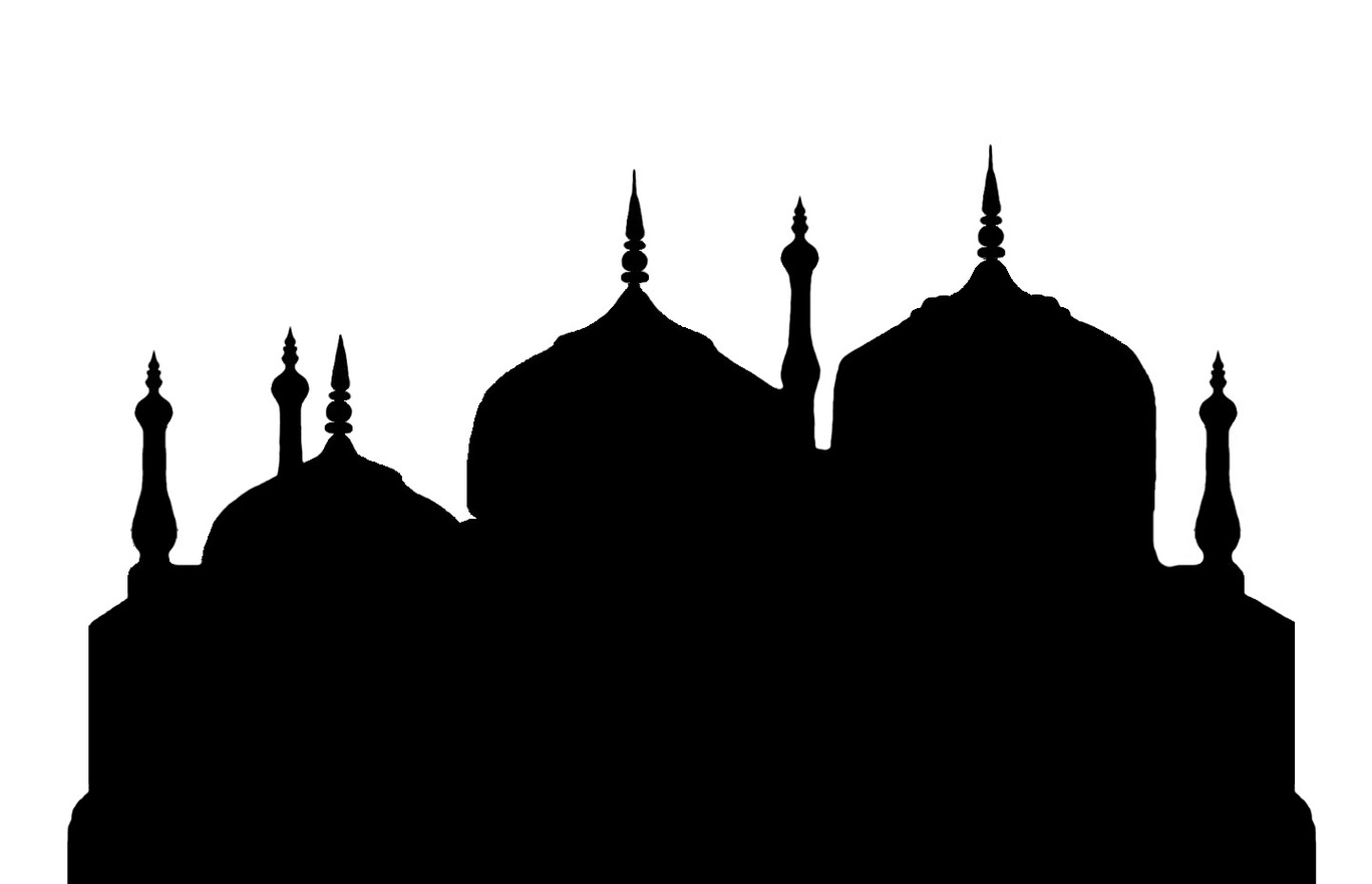 Mosque clipart black and white