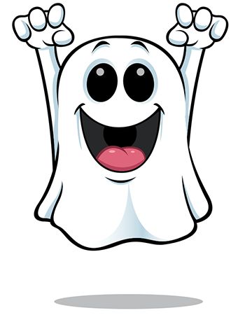 Cute ghost clipart emoji