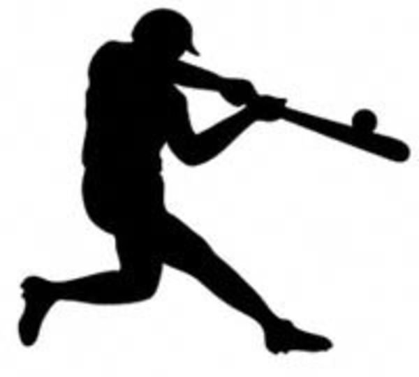 Baseball silhouette clipart