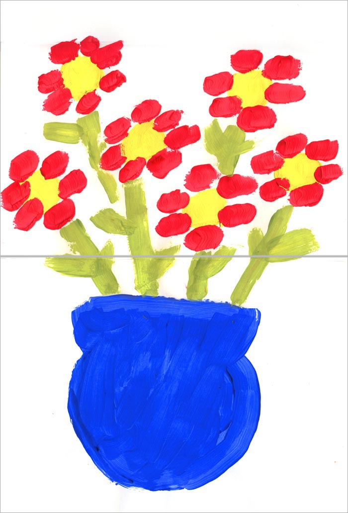 First Flower Painting - Art Projects for Kids