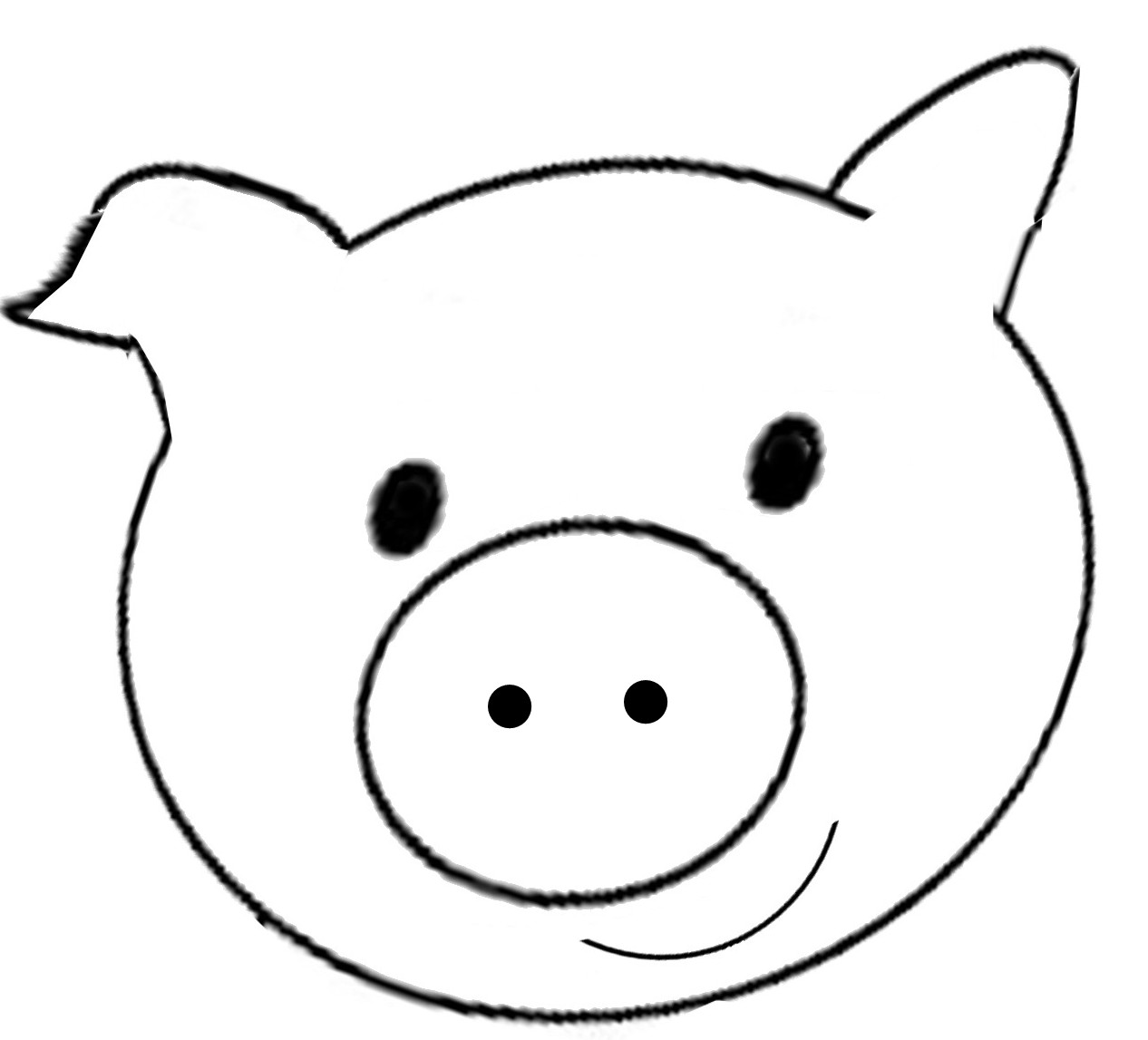 Best Photos of Pig Nose Template - Pig Ear Template Printable, Pig ...