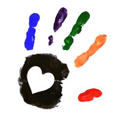 Handprint Heart Clipart