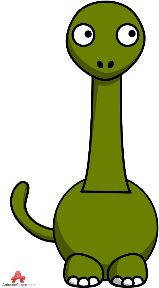 Green Brontosaurus Dinosaur Cartoon Clipart | Free Clipart Design ...