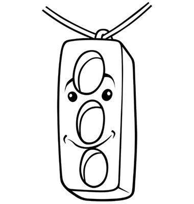 Stop Light Black And White Clipart