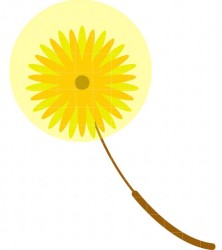 Yellow Dandelion Clip Art – Clipart Free Download