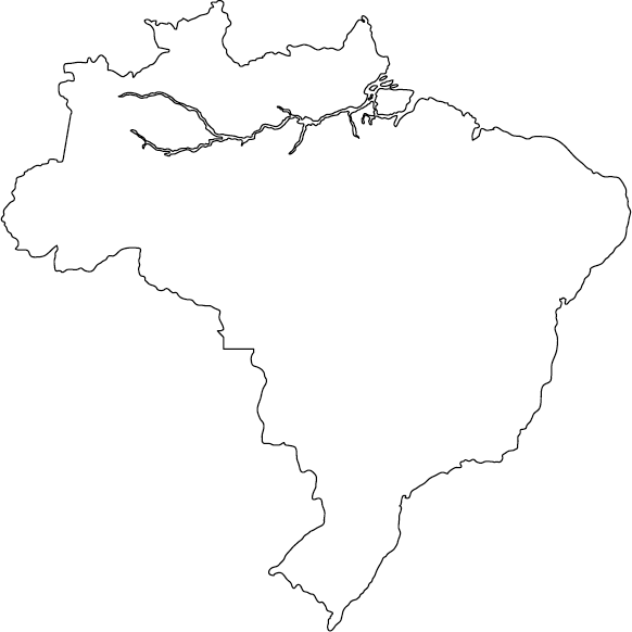 brazil outline map