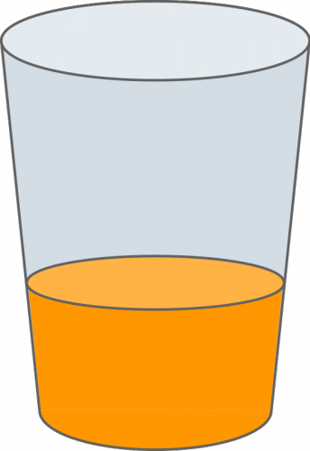 Vector drawing of glass of juice | Public domain vectors