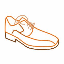 Drawing cartoon shoes