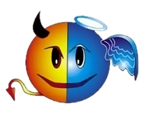 Angel Devil Smiley Faces - ClipArt Best