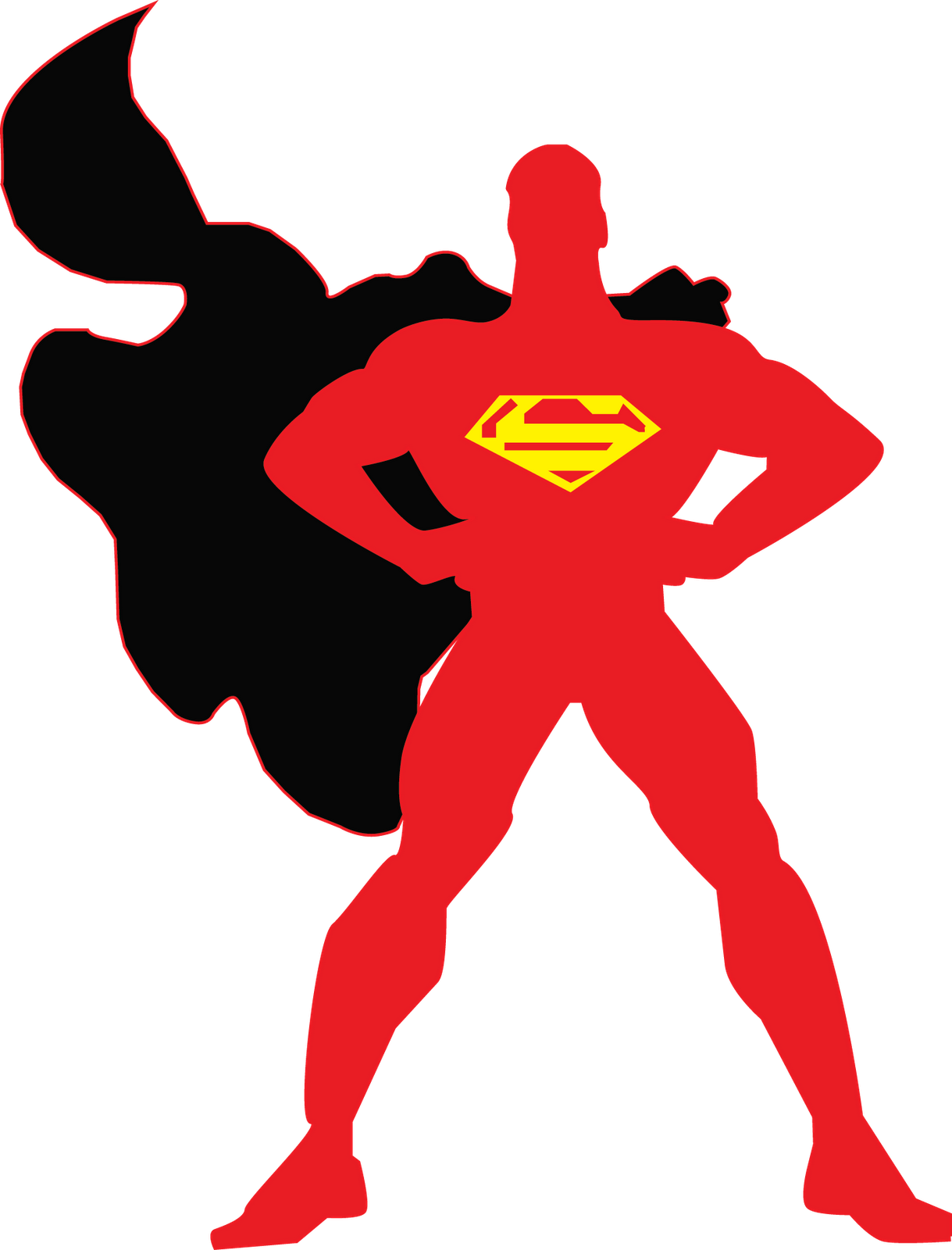 Superman Symbol Outline - ClipArt Best