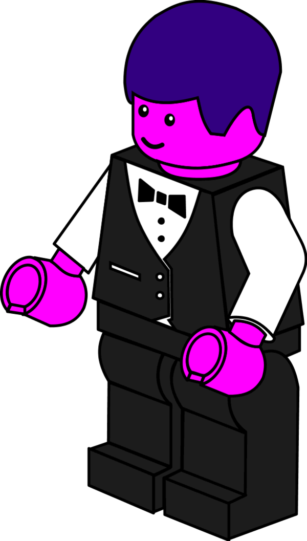 LEGO town waiter - vector Clip Art